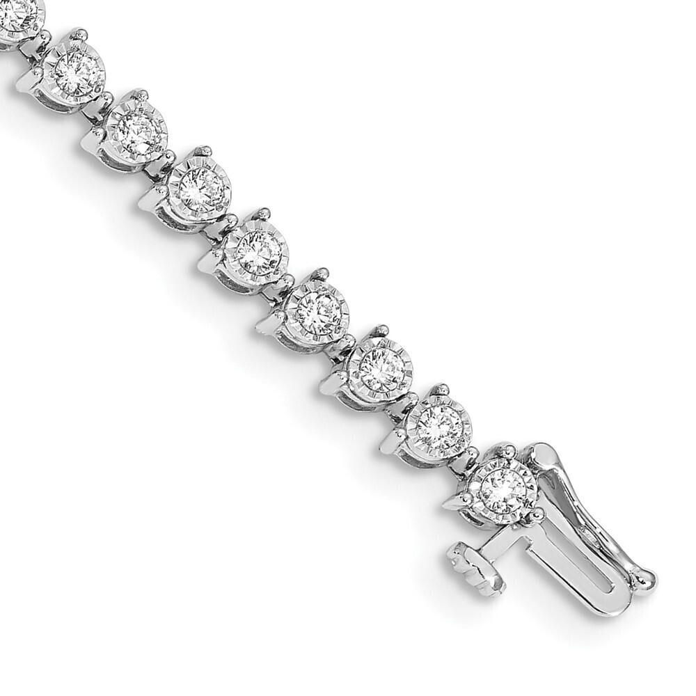 Kazi Luxury 14k White Gold Diamond Bracelet